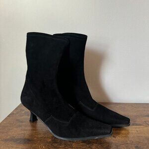 Stuart Weitzman Naomi Bootie Suede Square Toe Size 9
